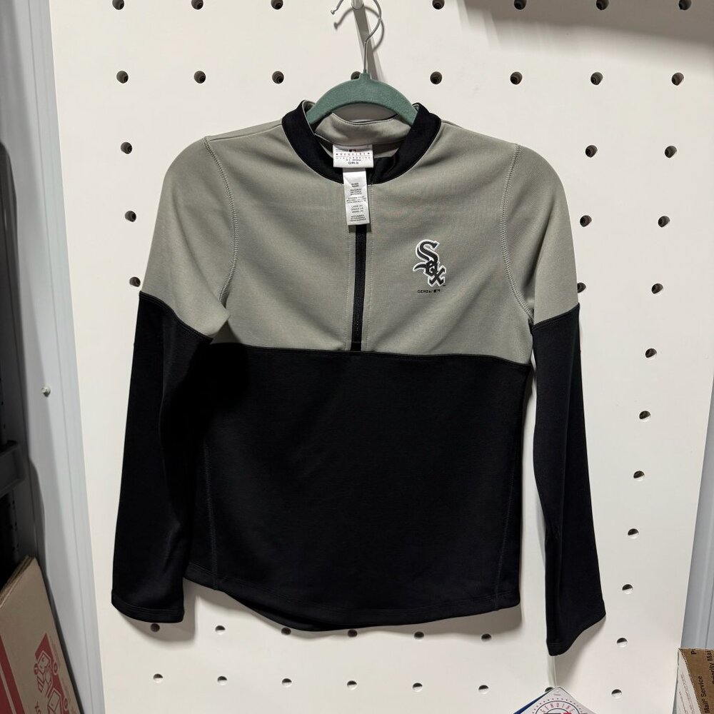 NWT Genuine Merchandise Girls White Sox Quarter Zip Size Large